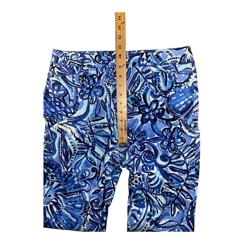 Lilly Pulitizer Zanzibar Blue Kelly High Rise Ankle Pant, Size 10‎ - Picture 9 of 10